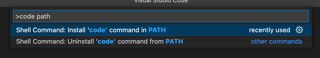 VSCode Terminal Open
